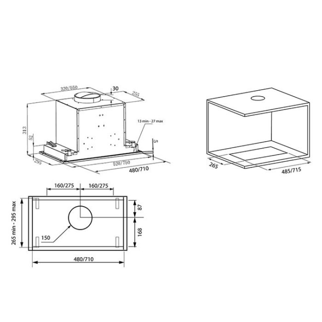 Встраиваемая вытяжка Kronasteel Selina 600 Glass white S Встраиваемая вытяжка Kronasteel Selina 600 Glass white S