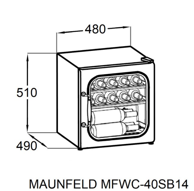 Винный шкаф Maunfeld MFWC-40SCH14 Винный шкаф Maunfeld MFWC-40SCH14