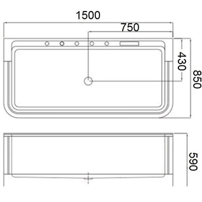 Гидромассажная ванна WeltWasser WW HB Keller 150х85 WT 10000005700 Гидромассажная ванна WeltWasser WW HB Keller 150х85 WT 10000005700