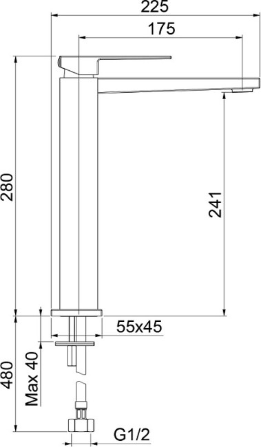 Смеситель для раковины Webert Pegaso PE830402010SSE