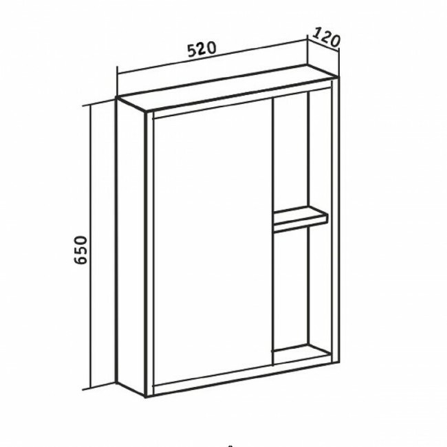 Зеркальный шкаф Runo Эко 52 скандинавский дуб (00-00001185) Зеркальный шкаф Runo Эко 52 скандинавский дуб (00-00001185)