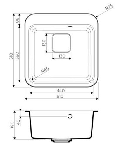 Кухонная мойка Omoikiri Tasogare 51-GR/Leningrad grey (4993740)