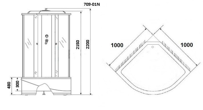 Душевая кабина Niagara NG-709-01N