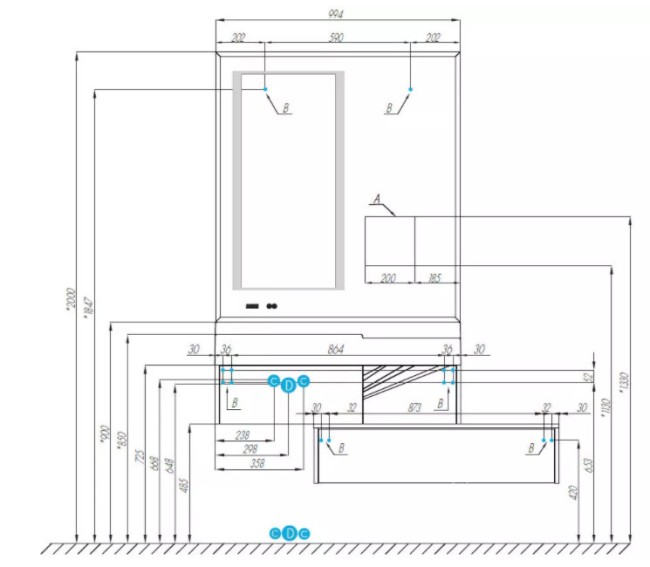 Тумба Aquaton Сакура 80 (1A236603SKW80) ольха наварра/белый глянец Тумба Aquaton Сакура 80 (1A236603SKW80) ольха наварра/белый глянец