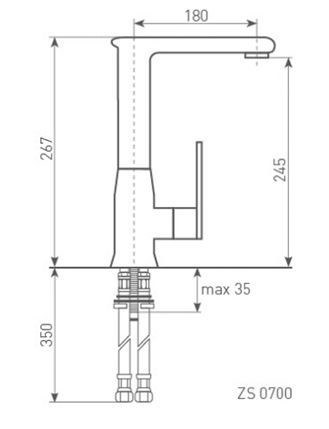 Смеситель для мойки Zigmund & Shtain ZS 0700 молодое шампанское Смеситель для мойки Zigmund & Shtain ZS 0700 молодое шампанское