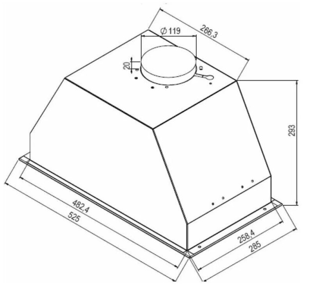 Встраиваемая вытяжка Delonghi Cosetta 515 NB Встраиваемая вытяжка Delonghi Cosetta 515 NB