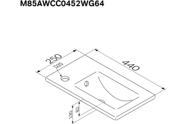 Раковина AM.PM X-Joy M85AWCC0452WG64 Раковина AM.PM X-Joy M85AWCC0452WG64