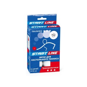 Мячи для настольного тенниса Start Line Training белый (6шт)