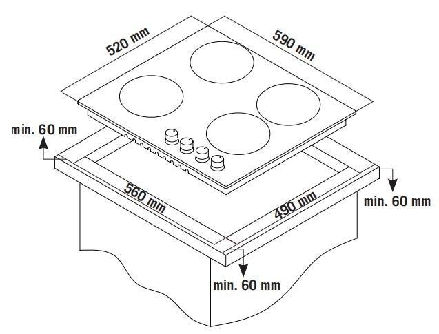 Встраиваемая газовая варочная панель Zigmund & Shtain GN 238.61 S
