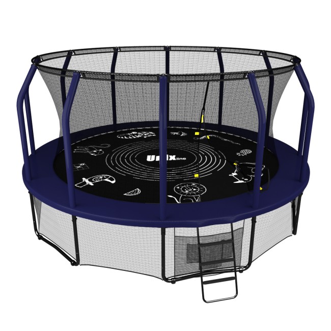 Батут Unix Line Supreme Game 14 ft blue