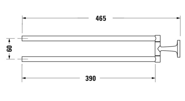 Полотенцедержатель Duravit STARCK T (0099414600) черный матовый
