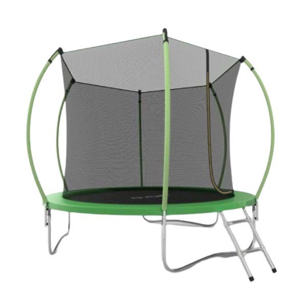 Батут Evo Jump Internal 8ft зеленый с внутренней сеткой и лестницей