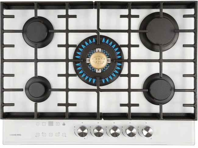 Встраиваемая газовая варочная панель Hiberg VM 7155 W Встраиваемая газовая варочная панель Hiberg VM 7155 W