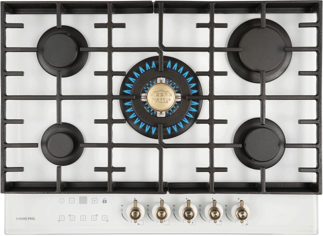 Встраиваемая газовая варочная панель Hiberg VM 7155 W Встраиваемая газовая варочная панель Hiberg VM 7155 W