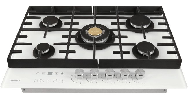 Встраиваемая газовая варочная панель Hiberg VM 7155 W Встраиваемая газовая варочная панель Hiberg VM 7155 W