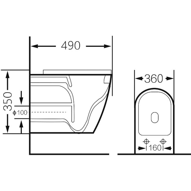 Унитаз Grossman GR-4455SWLS (480*365*370) СЕРЕБРО внутри БЕЛЫЙ подвесной