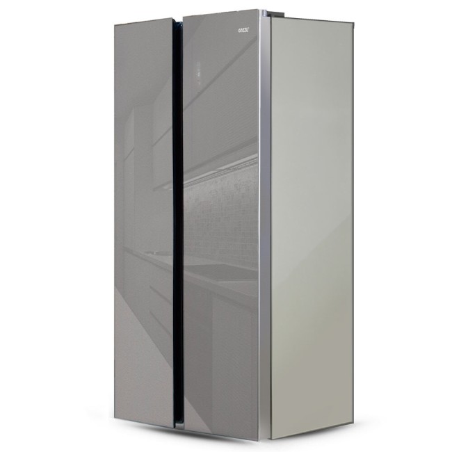 Холодильник Ginzzu NFK-520 серое стекло