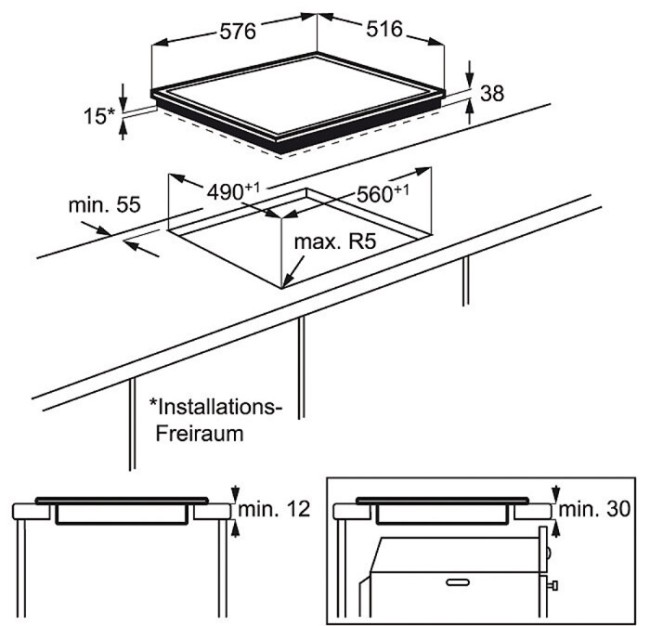 Встраиваемая электрическая варочная панель Electrolux EHF 96547 XK