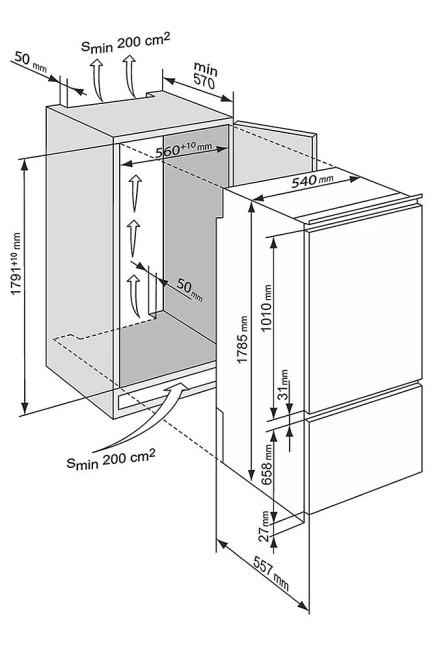 Встраиваемый холодильник Atlant ХМ 4319-101