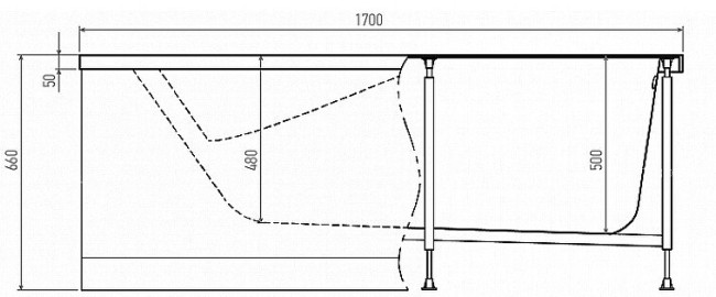 Ванна акриловая Alex Baitler MADIN 170*75 Ванна акриловая Alex Baitler MADIN 170*75