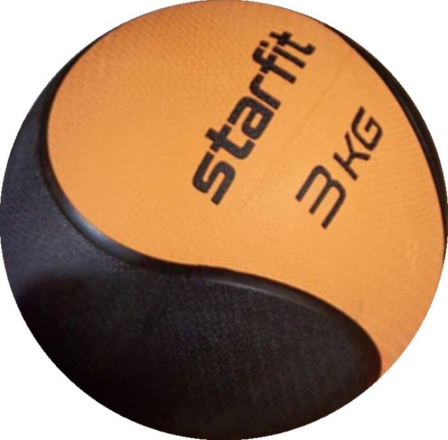 Медбол Starfit GB-702 3 кг, оранжевый Медбол Starfit GB-702 3 кг, оранжевый