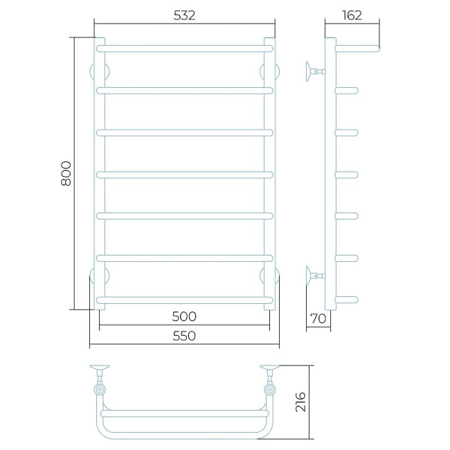 Водяной полотенцесушитель Larusso Стандарт П7 (4670078535313) Водяной полотенцесушитель Larusso Стандарт П7 (4670078535313)