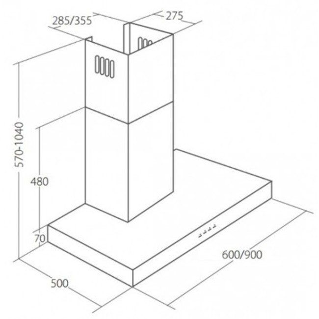 Каминная вытяжка Akpo Feniks WK-4 eco 60 IX