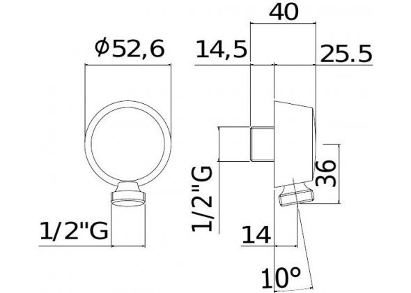 Водорозетка Paffoni ZACC130HGSP