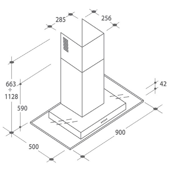 Каминная вытяжка Candy CVM 970 LX Каминная вытяжка Candy CVM 970 LX