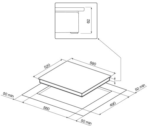 Встраиваемая индукционная варочная панель Graude IK 60.1