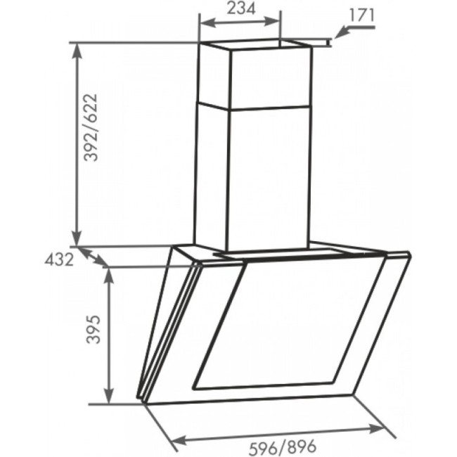 Каминная вытяжка ZorG Titan 750 60 M черный
