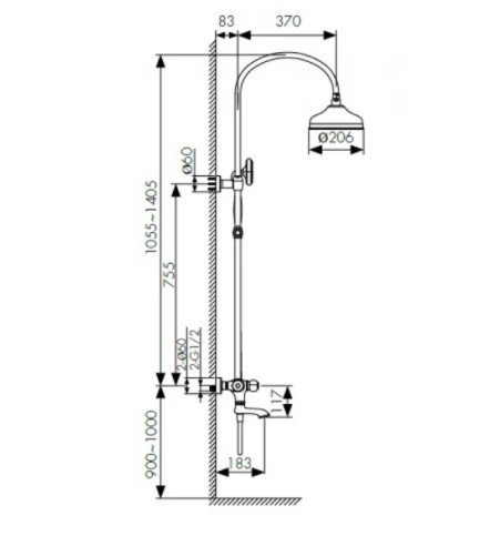 Душевая система Kaiser Aria 03182-3