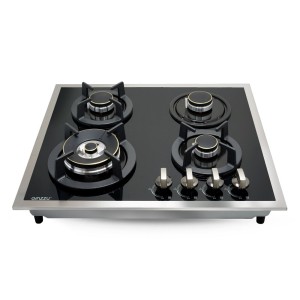 Встраиваемая газовая варочная панель Ginzzu HCG-447 черный