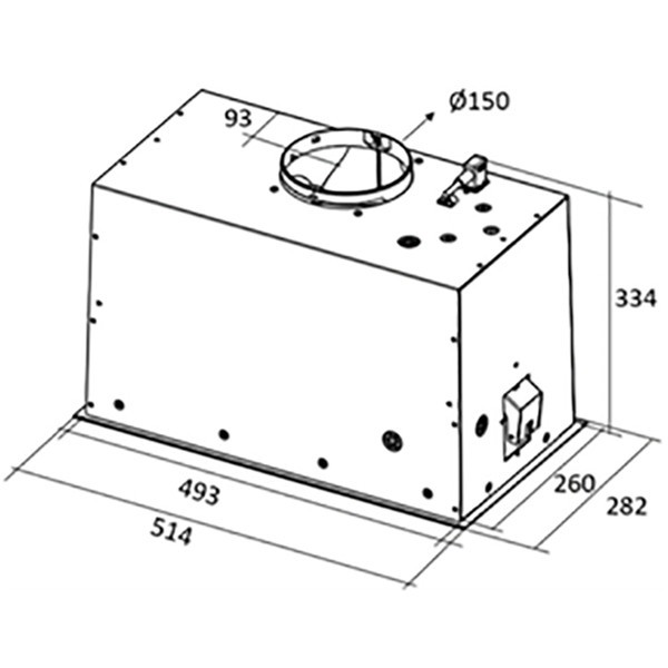 Встраиваемая вытяжка Elica LANE IX/A/52 Встраиваемая вытяжка Elica LANE IX/A/52