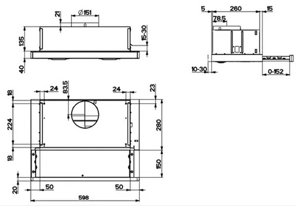 Встраиваемая вытяжка Hotpoint-Ariston HPTF 62HS WH Встраиваемая вытяжка Hotpoint-Ariston HPTF 62HS WH