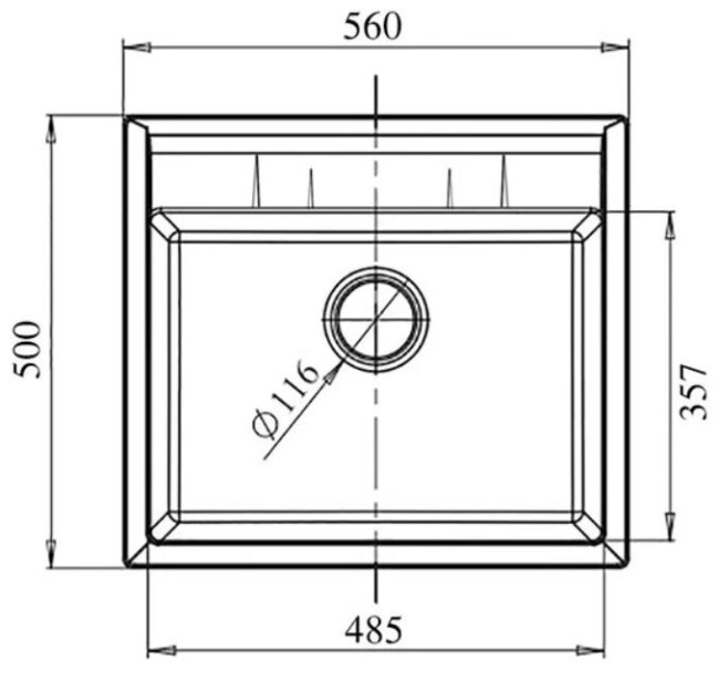 Кухонная мойка GranFest Quadro GF Q-561 бежевый Кухонная мойка GranFest Quadro GF Q-561 бежевый