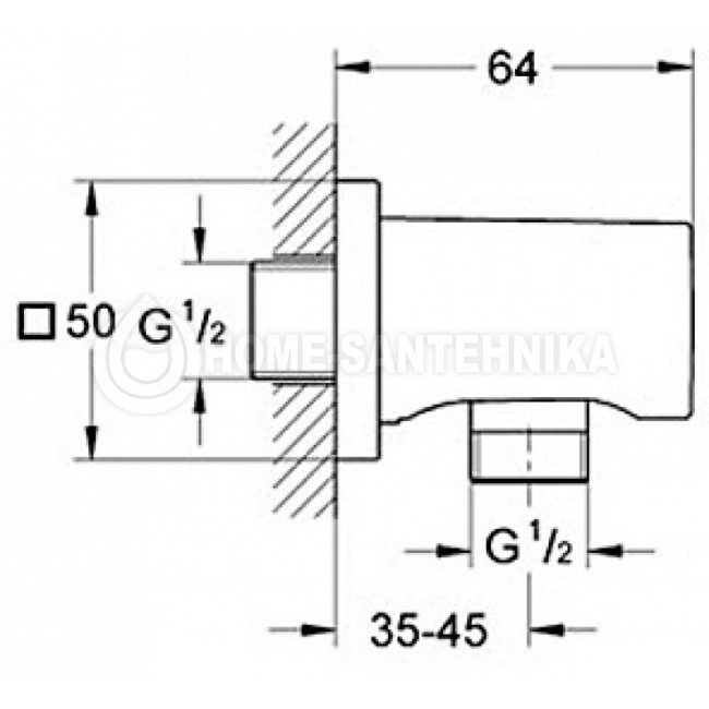 Шланговое соединение Grohe Rainshower (27076000)