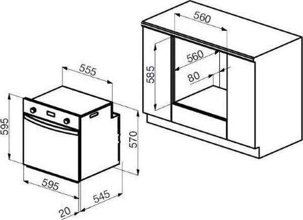 Встраиваемый газовый духовой шкаф Korting OGG 742 CRSN Встраиваемый газовый духовой шкаф Korting OGG 742 CRSN