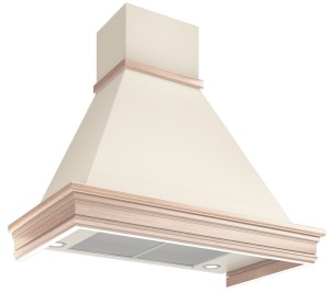 Каминная вытяжка Elikor Вилла Валенсия 90П-650-П3Г топленое молоко/дуб белый патина