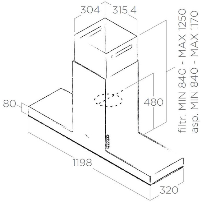 Островная вытяжка Elica Haiku Island BL/A/120 Островная вытяжка Elica Haiku Island BL/A/120