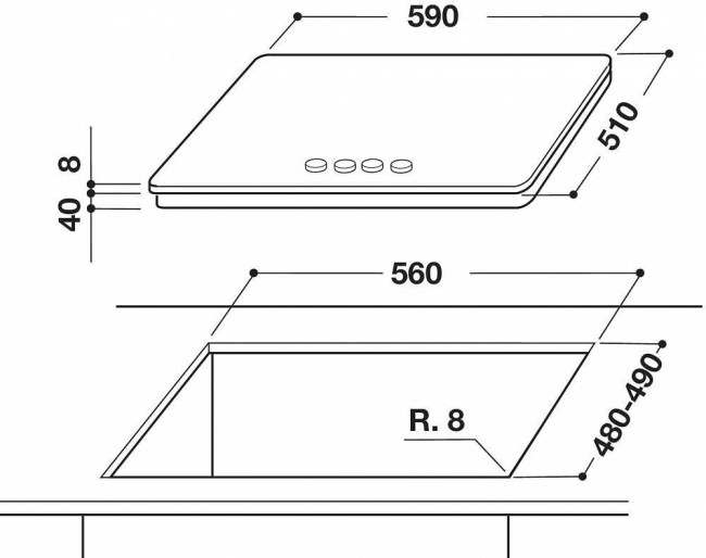 Встраиваемая газовая варочная панель Whirlpool GOR 6416 NB