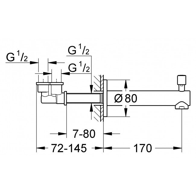 Излив для ванны Grohe 13281001