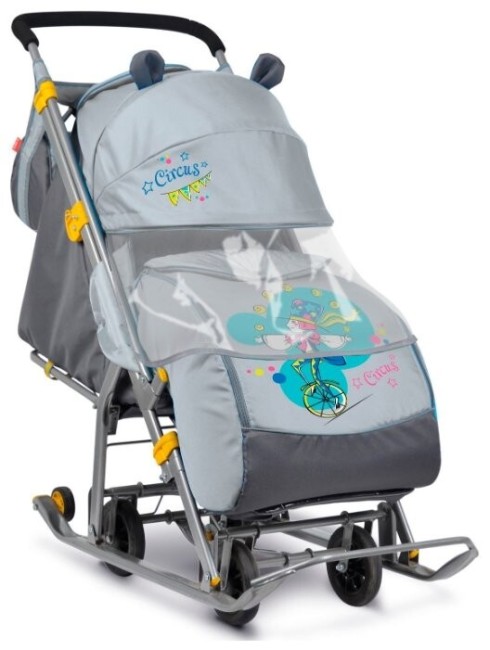 Санки-коляска Ника Детям 7 НД7 Девочка и слон