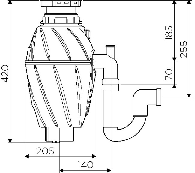 Измельчитель пищевых отходов Omoikiri Nagare 750 Измельчитель пищевых отходов Omoikiri Nagare 750
