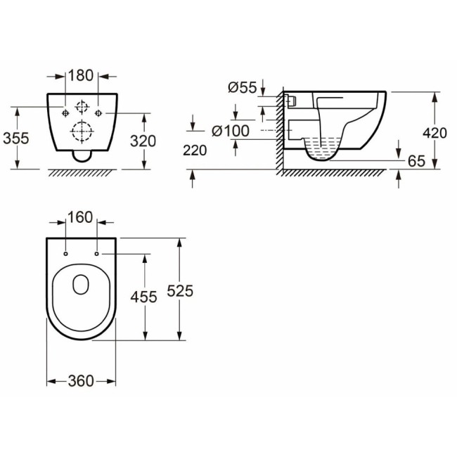 Унитаз подвесной Wellsee Chalice Perfection 182607001 Унитаз подвесной Wellsee Chalice Perfection 182607001