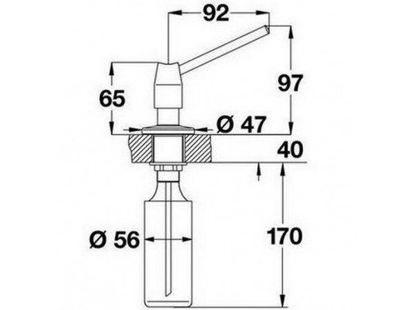 Дозатор Blanco для мыла Tango нержавеющая сталь