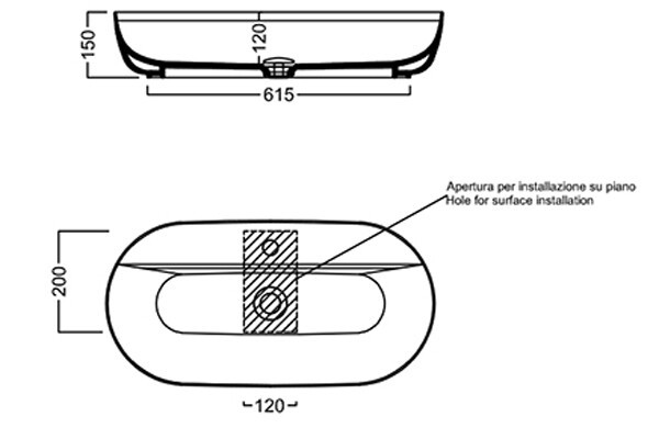Раковина накладная Hatria HAPPY HOUR (Y8AP01) белый