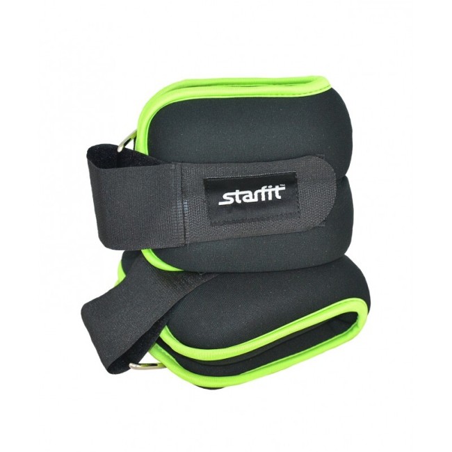 Утяжелители универсальные Starfit WT-102 2.5 кг черный/зеленый Утяжелители универсальные Starfit WT-102 2.5 кг черный/зеленый