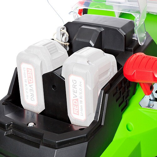 Газонокосилка аккумуляторная RedVerg RD-LM36-400BL/U + ЗУ 4А + 2 5Ач АКБ
