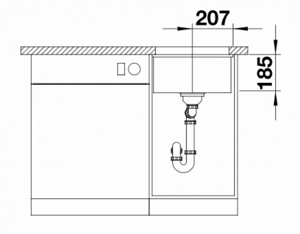Кухонная мойка Blanco Subline 375-U черный (523732)
